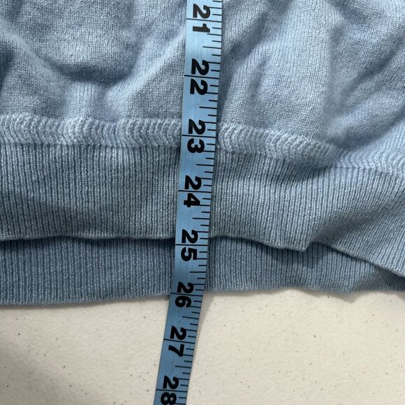 John W Nordstrom Sweater Mens Large Blue Cashmere Quarter Zip Pullover - Picture 9 of 10